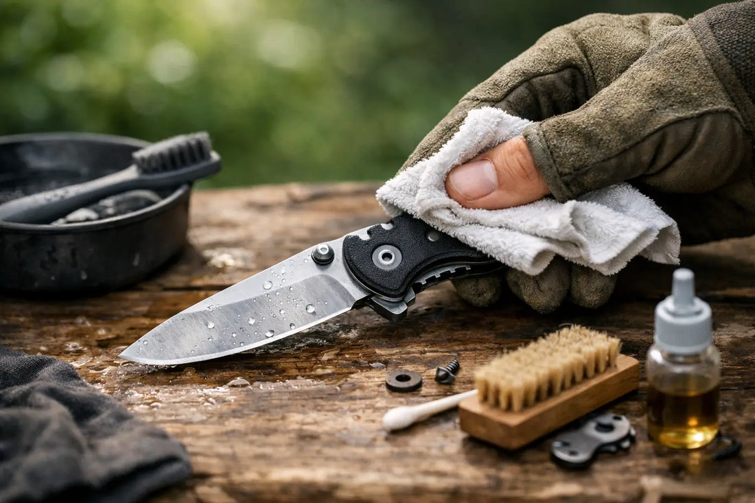 Outdoor-Klappmesser richtig reinigen