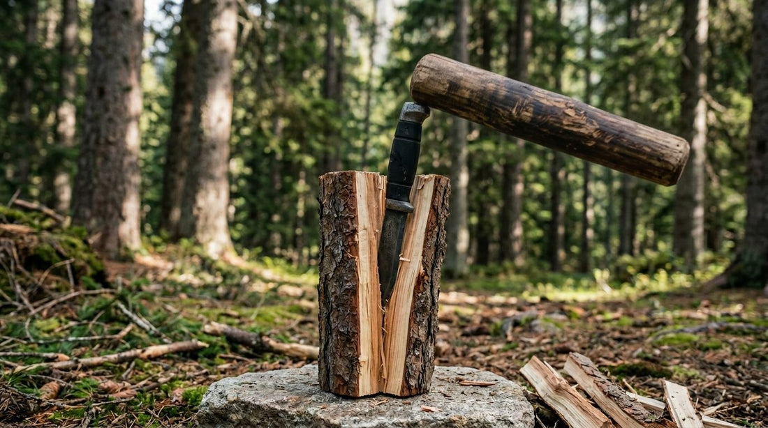 Batoning: Holz sicher mit dem Messer spalten