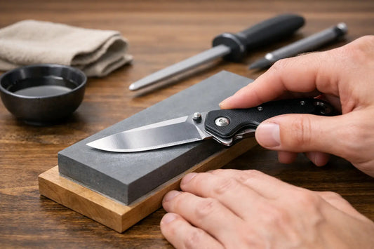 Klappmesser richtig schärfen - Anleitung
