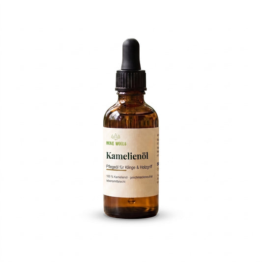 Homewoods Kamelienöl 50 ml – Pflegeöl für Klinge und Holzgriff