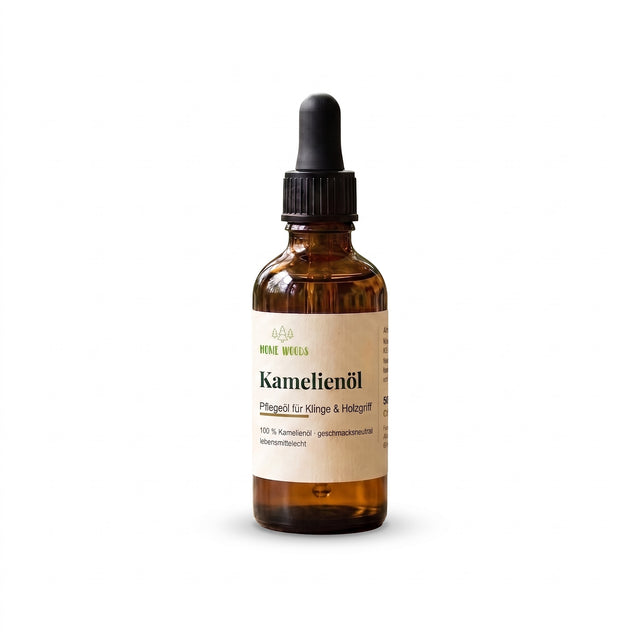 Homewoods Kamelienöl 50 ml – Pflegeöl für Klinge und Holzgriff