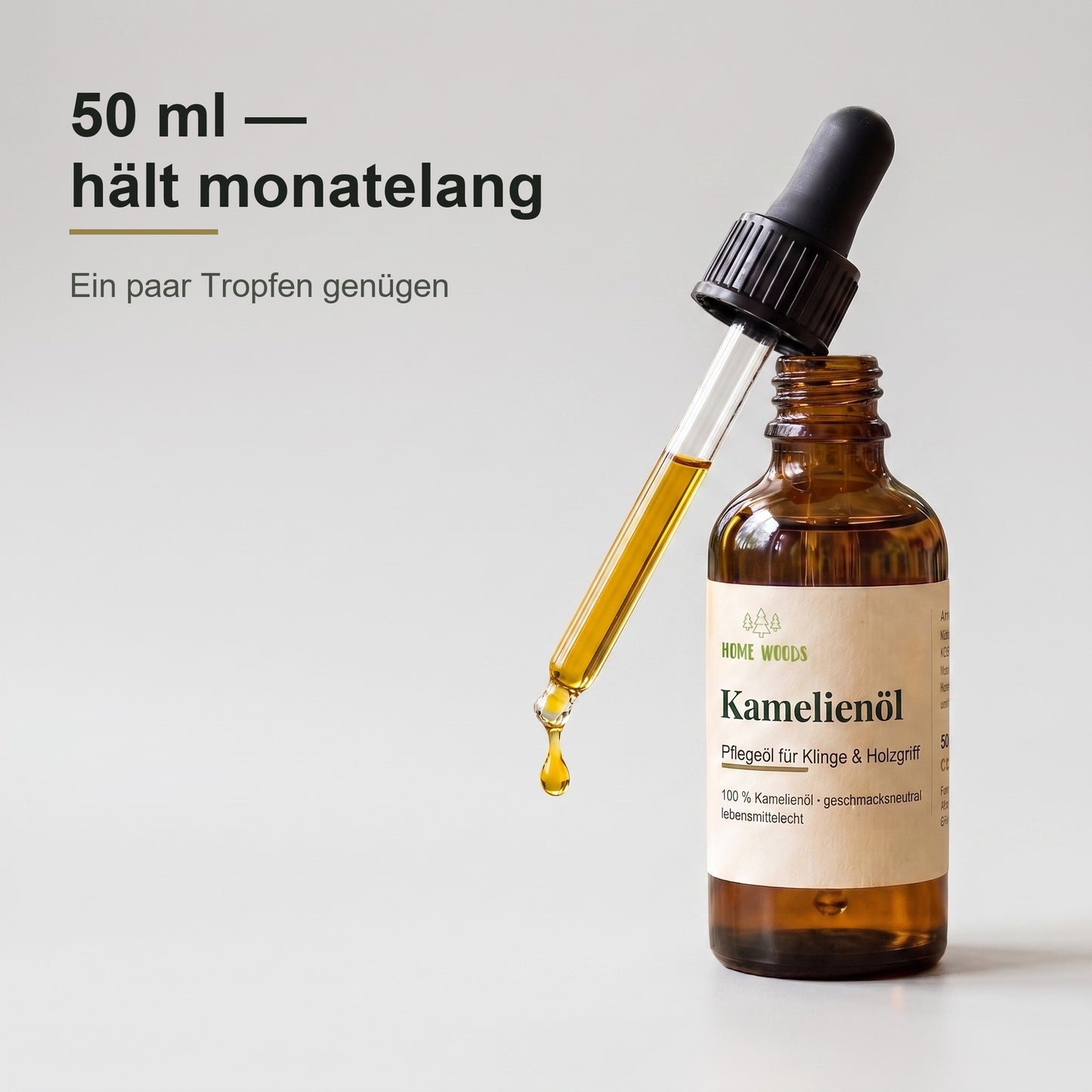 50 ml Kamelienöl mit Pipette – hält monatelang