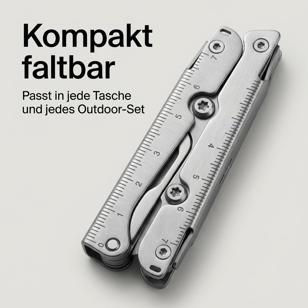 Outdoor-Schere kompakt zusammengeklappt