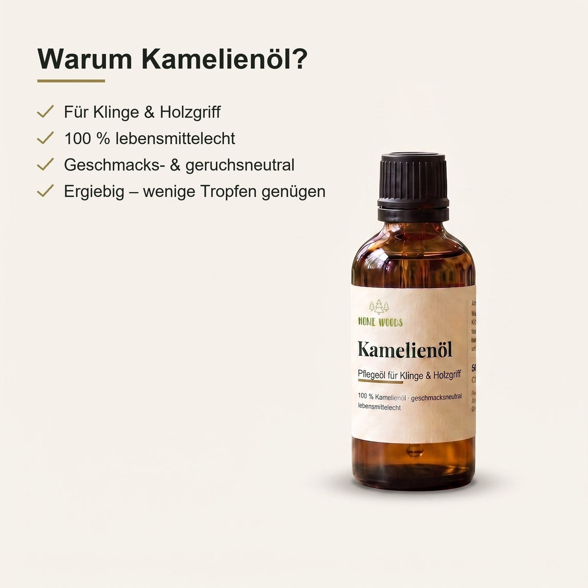 Warum Kamelienöl – für Klinge und Holz, lebensmittelecht