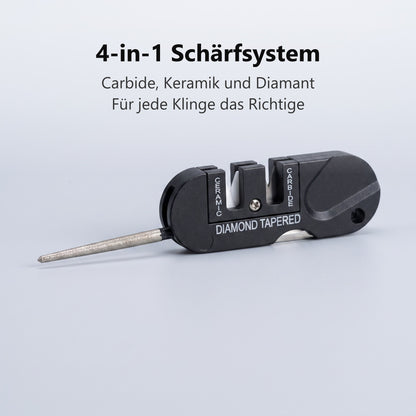 4-in-1 Schärfsystem: Carbide, Keramik und Diamant