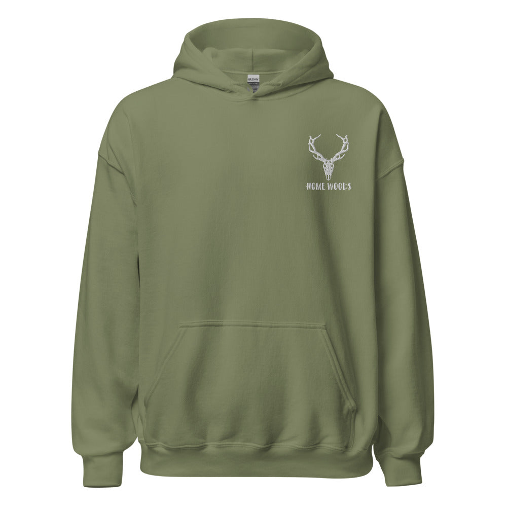 Homewoods Hoodie Hirsch – Brust-Stick – Oliv