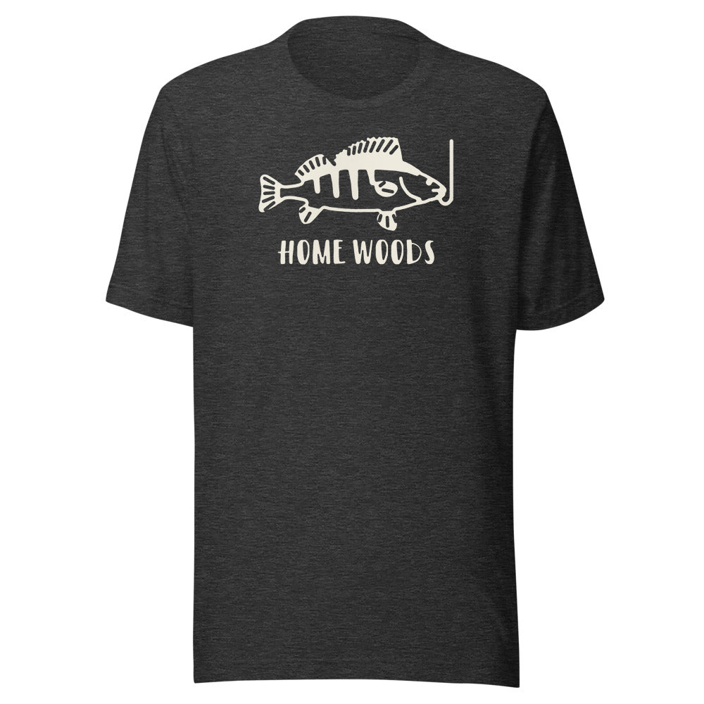 Homewoods T-Shirt Fisch am Haken – Grau
