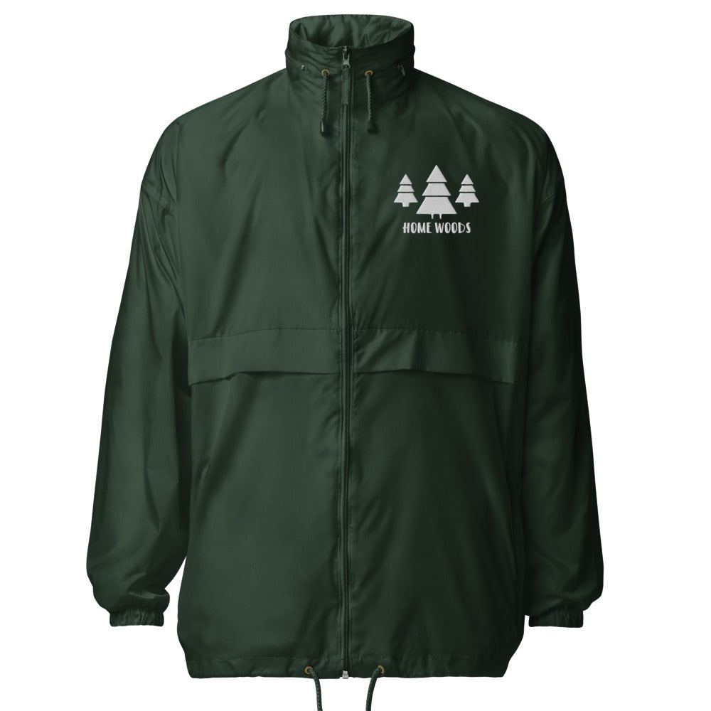 Homewoods Windbreaker – Brust-Stick – Grün, Motiv Tannen