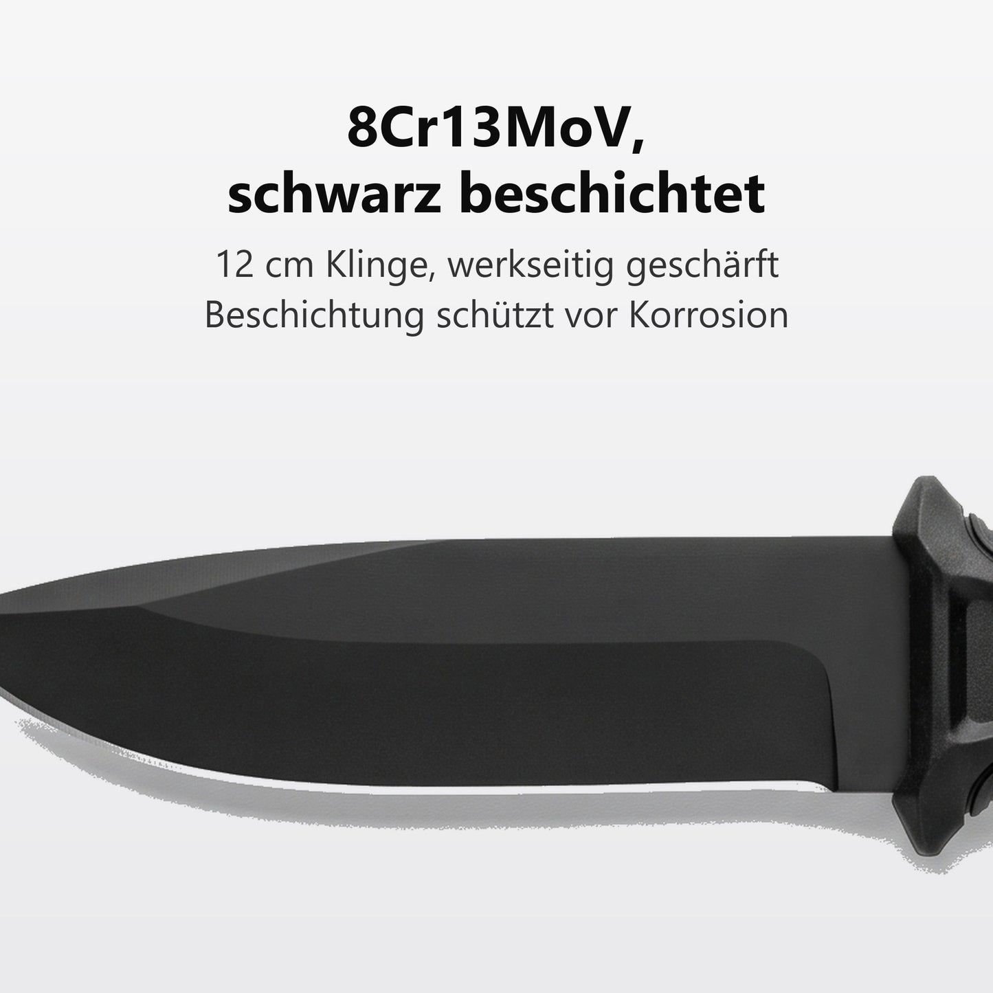 Schwarz beschichtete 12 cm Klinge aus 8Cr13MoV