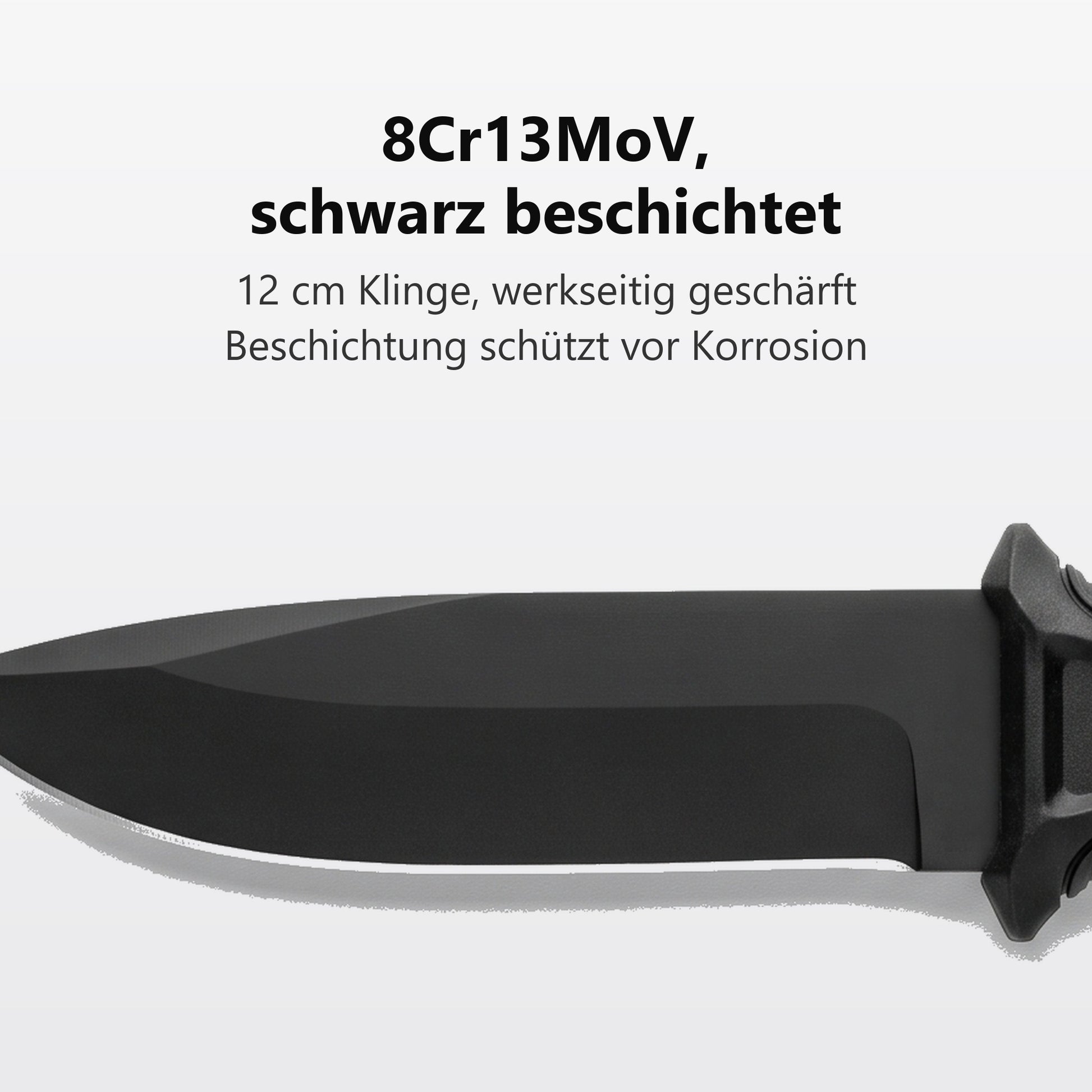 Schwarz beschichtete 12 cm Klinge aus 8Cr13MoV