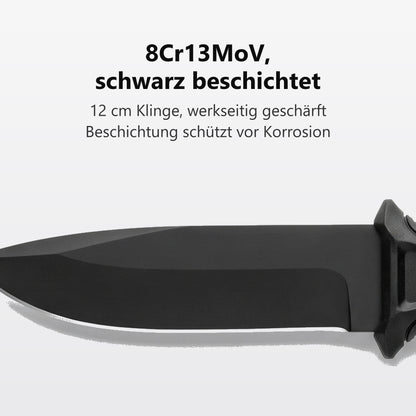 Schwarz beschichtete 12 cm Klinge aus 8Cr13MoV
