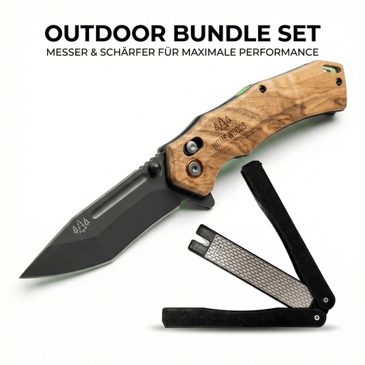 Nightglow Klappmesser Outdoor Bundle Komplettset mit Schärfer - Homewoods