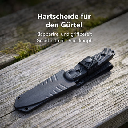 Hartschalenscheide mit Nylon-Gürtelschlaufe und Druckknopf