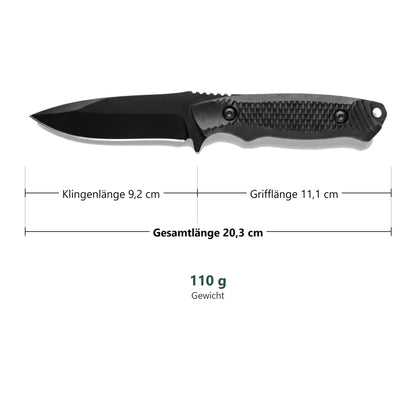 Maße: Klingenlänge 9,2 cm, Grifflänge 11,1 cm, Gesamtlänge 20,3 cm, 110 g